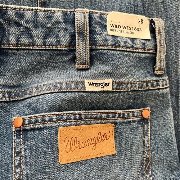 NWT Wrangler Wild West 603 high rise straight jeans 28 - Picture 10 of 13